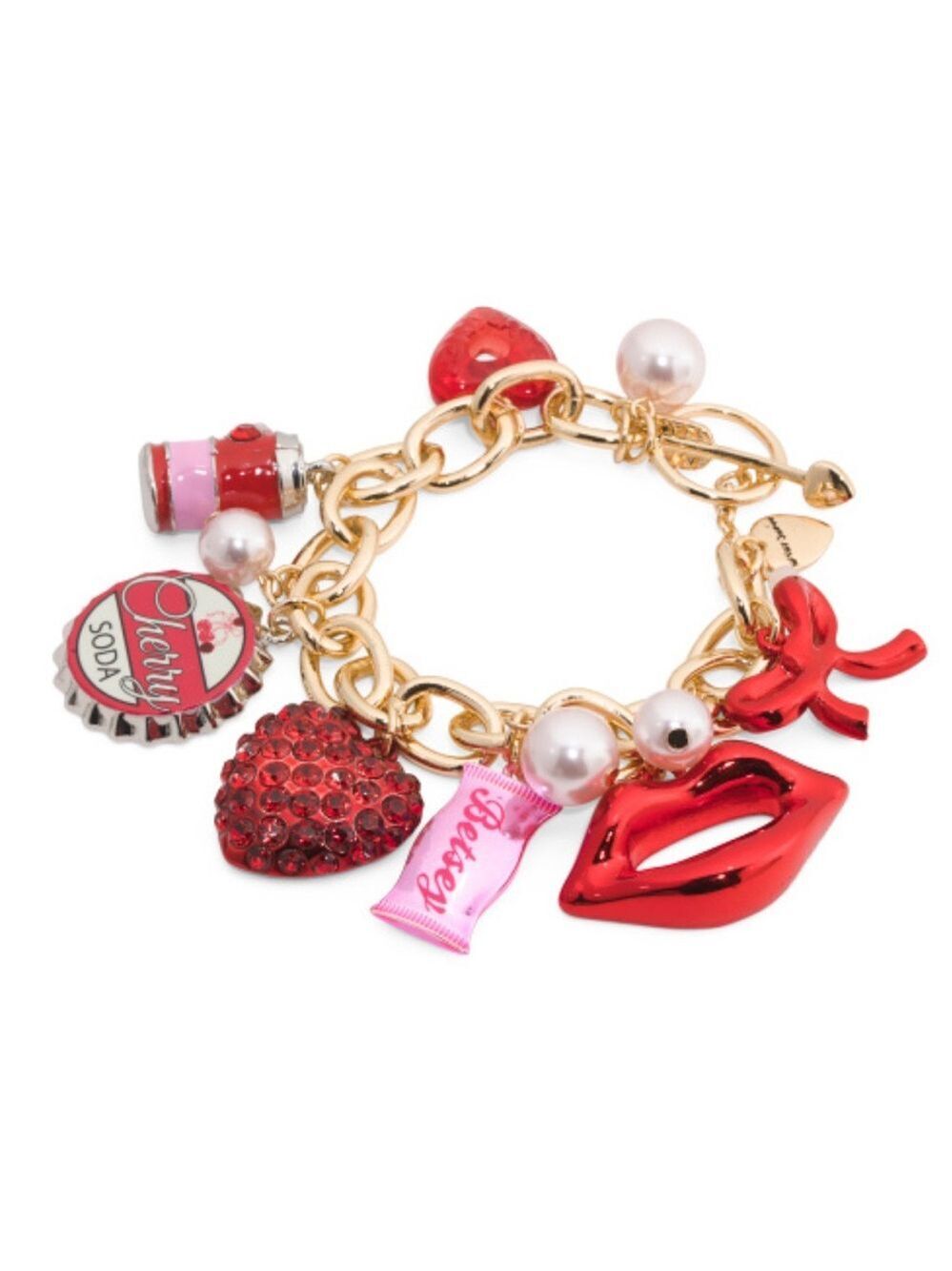 Betsey Johnson Love Spell Charm Bracelet New